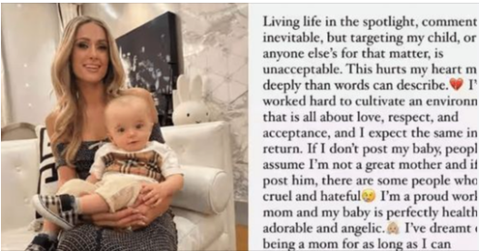 Paris Hilton Defends Her Son Against Hurtful Comments