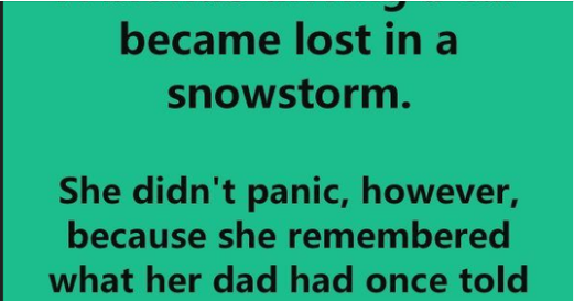 A blonde gets lost in a snowstorm and remembers this neat trick