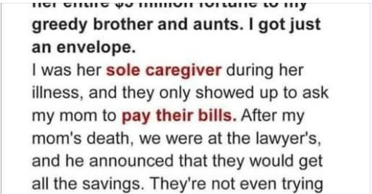 My Late Mom Left $5 Million Inheritance To My Greedy Brother And Aunts, But I Only Got An Envelope With An Address