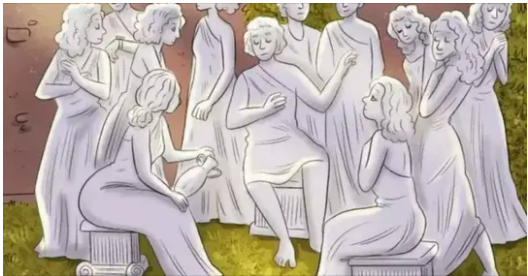 Only geniuses can find the human among these statues!