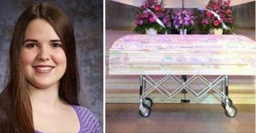 Teenage girl dies of cancer – when her mom looks at her coffin, her heart is filled with warmth