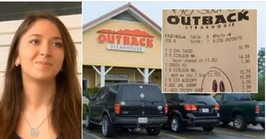 Two Outback workers wish nobody saw what message they wrote on cops’ receipt