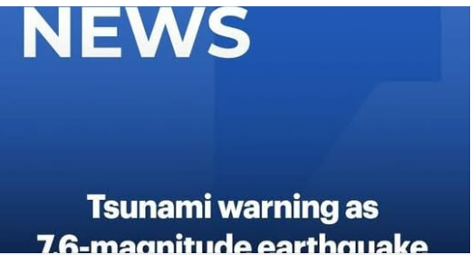 Tsunami Warning As 7.6-magnitude Earthquake Strikes In Major Travel Destination