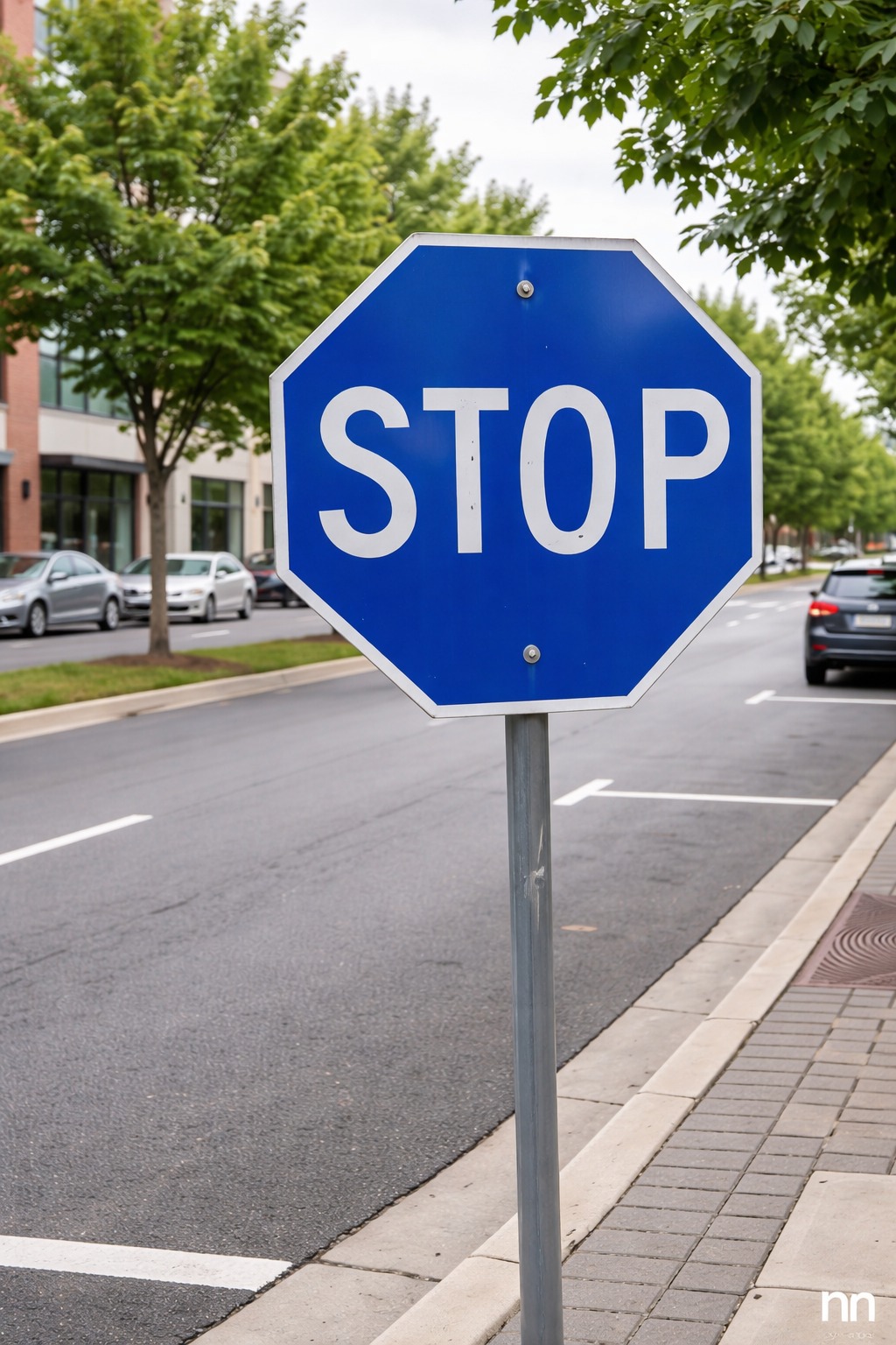 This is The Meaning Behind a Blue Stop Sign
