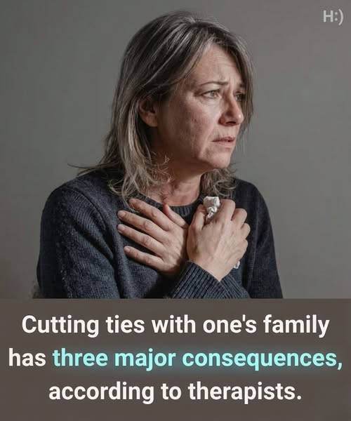 According to therapists, cutting ties with family can lead to emotional grief and unresolved feelings, increased loneliness or isolation, and long-term identity struggles. Even when distance is necessary for well-being, the loss of family connection can deeply affect mental health and personal belonging.