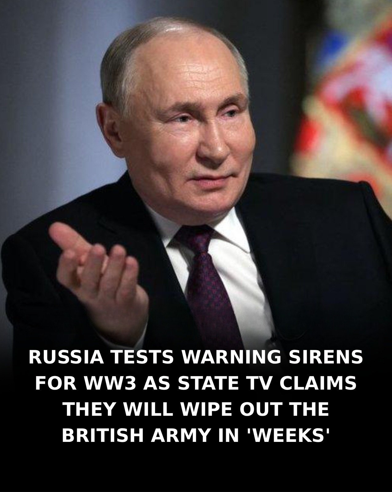 “Russia conducts a nationwide warning siren test amid rising tensions”