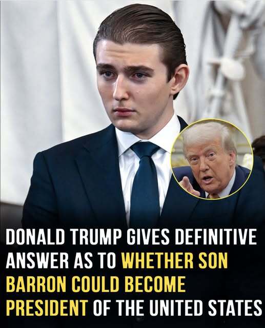 Donald Trump gives answer to whether son Barron could become president of the US