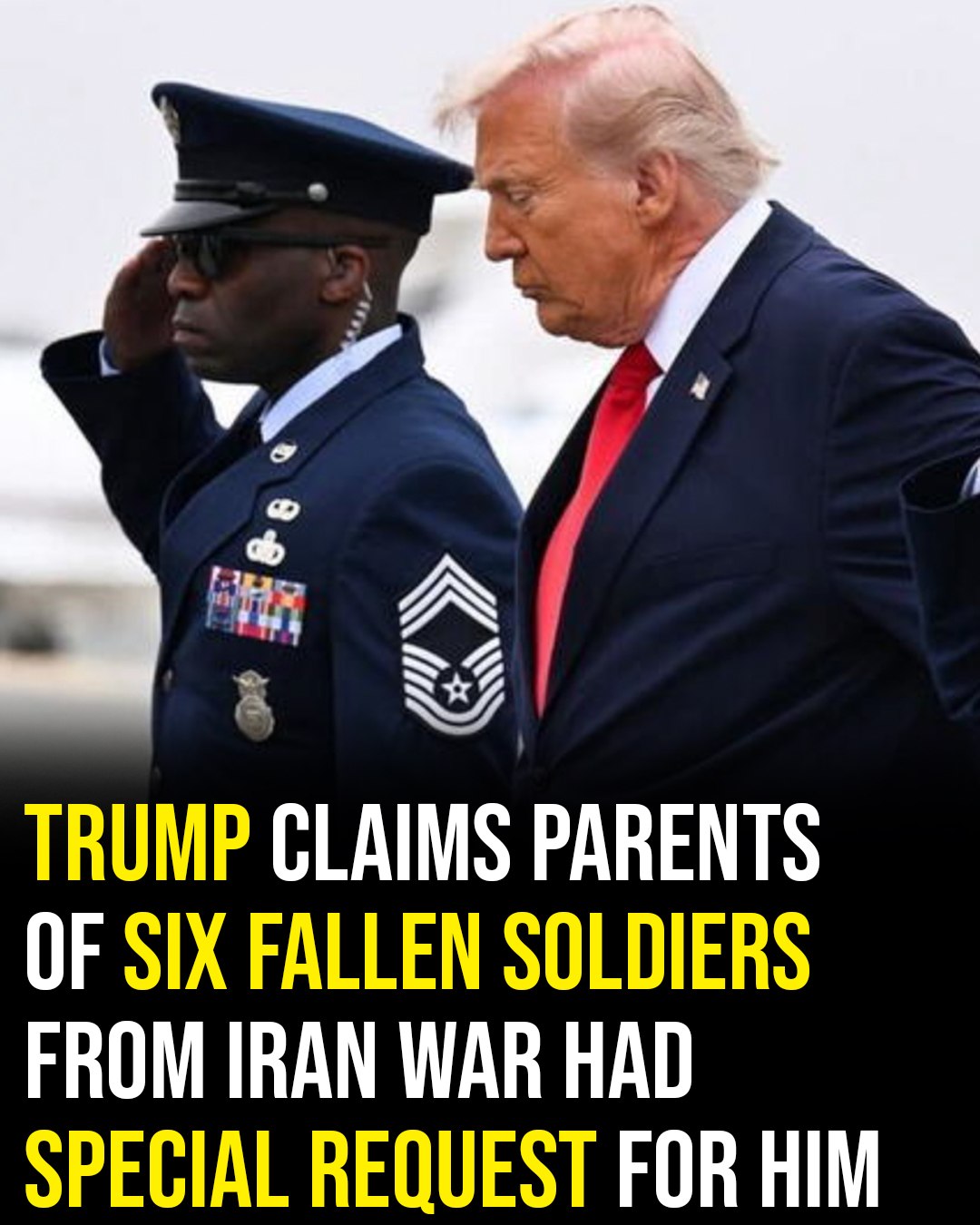 Donald Trump claims parents of 6 killed in Iran war had request
