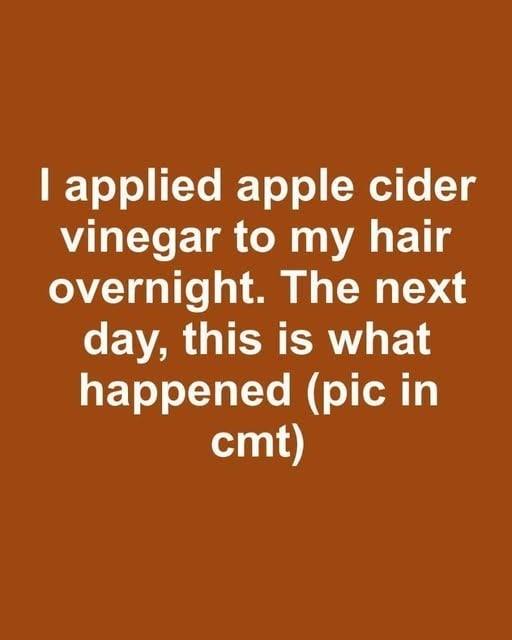 Apple Cider Vinegar Hair Experiment Reveals Overnight Transformation With Softer Shinier Strands Reduced Dandruff Balanced Scalp pH Less Itching Improved Texture Natural Frizz Control Cleaner Feel And Gentle Detox Without Harsh Chemicals Making It A Simple Affordable Beauty Routine Worth Trying At Home For Healthier Hair