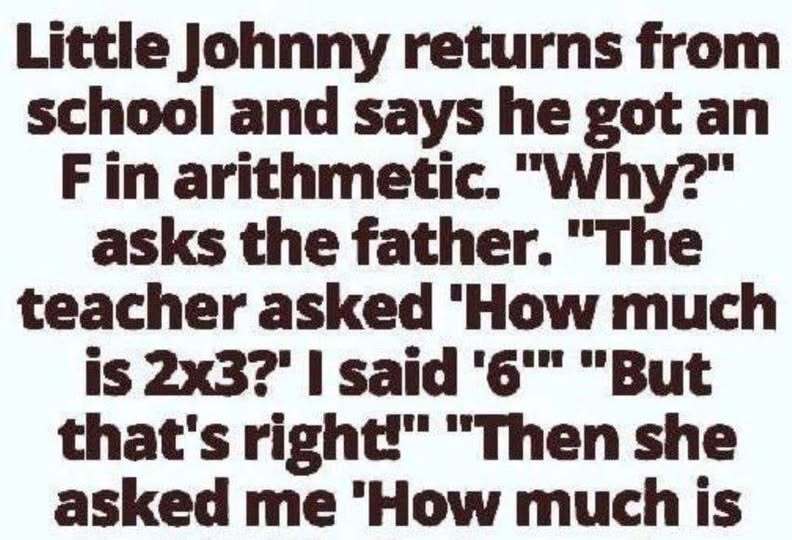 Little Johnny Gets an F in Math