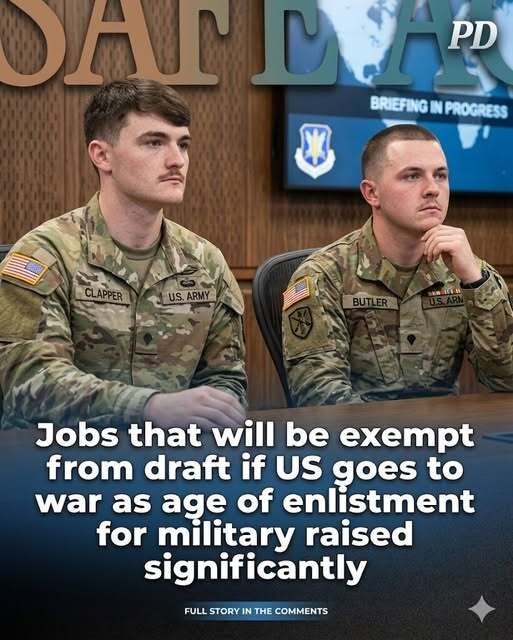 Jobs That Could Be Exempt From A US Military Draft Revealed As Certain Roles