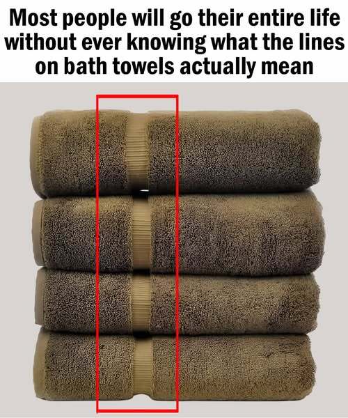 The real purpose of those mysterious lines on towels