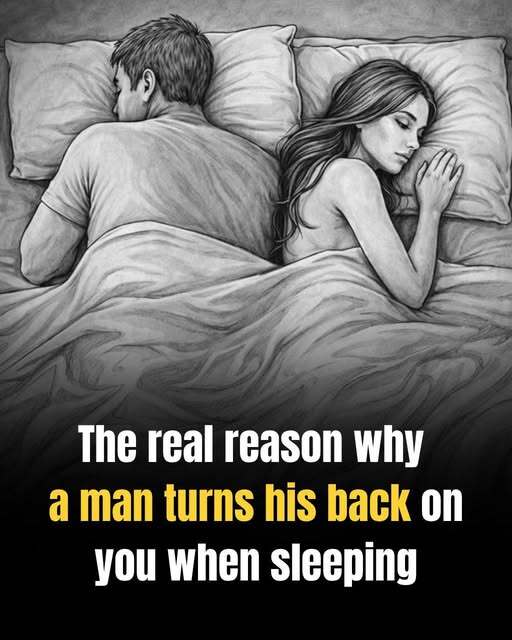 Do you know why a man turns his back on you when he sleeps?