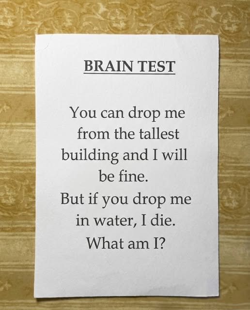 What Survives a Huge Fall but Dies in Water