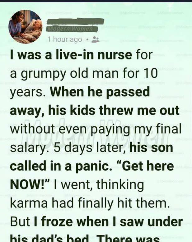 FORGOTTEN NO MORE Why A Millionaire Secretly Hid An Envelope Under His Bed For His Caregiver Of Ten Years