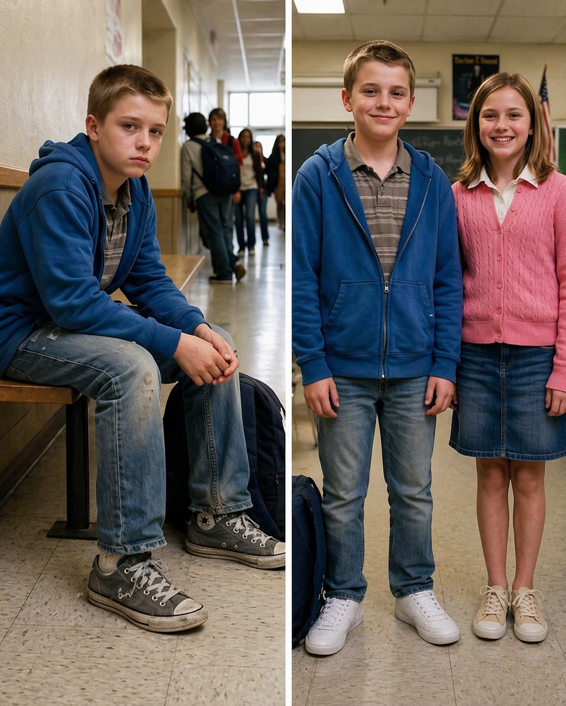 Principal Calls Mother to School After Discovering Daughter Secretly Purchased New Sneakers for a Classmate in Need