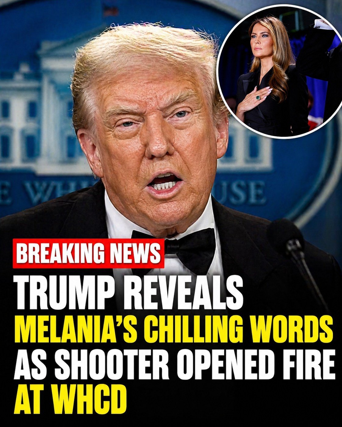 Trump Shares Melania’s Reaction After White House Dinner Scare