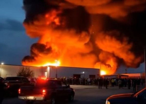 A few hours ago a big fire broke out in M… See more
