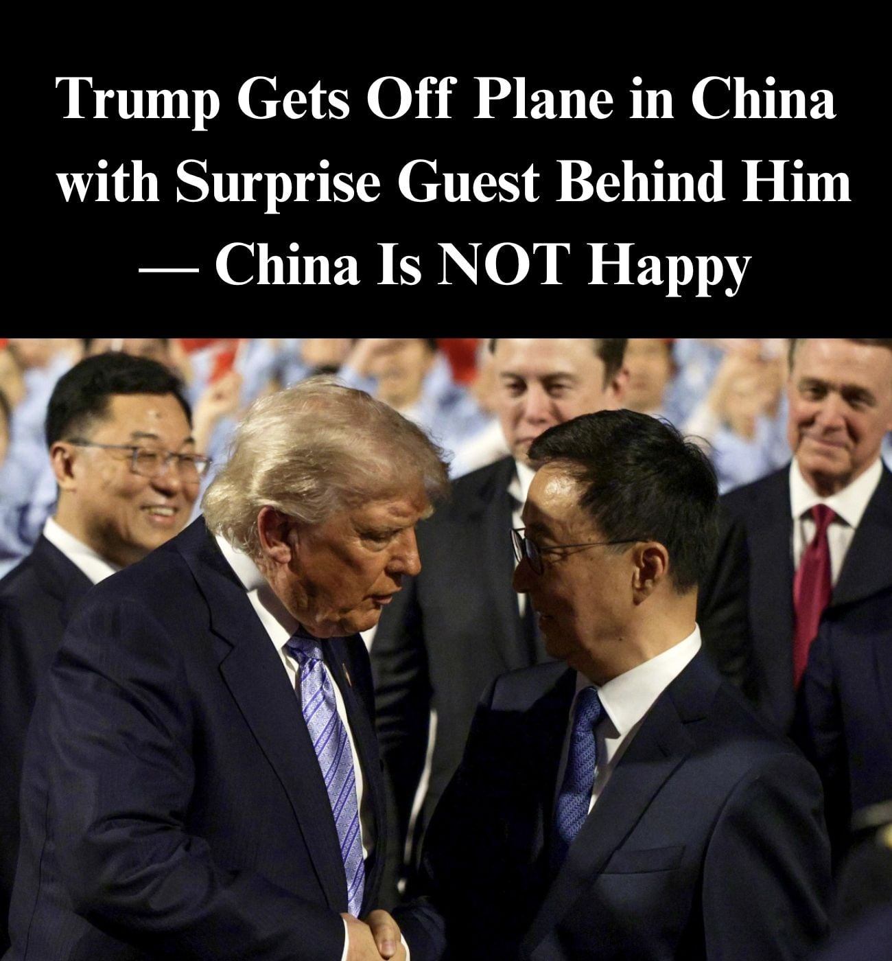 Trump Gets Off Plane In China With Surprise Guests