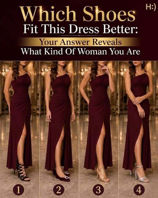 Which Shoes Fit This Dress Better? Your Answer Reveals What Kind Of Woman You Are