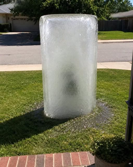 A Mysterious Block of Ice Appeared on My Lawn Overnight—What It Revealed After Melting Changed Everything