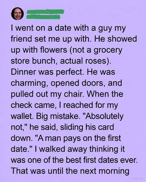 My Date Paid for Dinner — But What Happened Next Left Me Shocked!