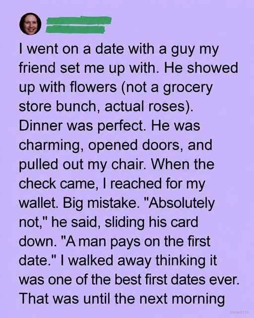 My Date Paid for Dinner — But What Happened Next Left Me Shocked!