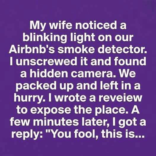 I Found a Camera in Our Airbnb — Then the Host’s Reply Chilled Me