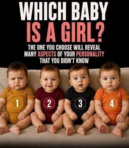Psychological test: Which of these four babies is a little girl?