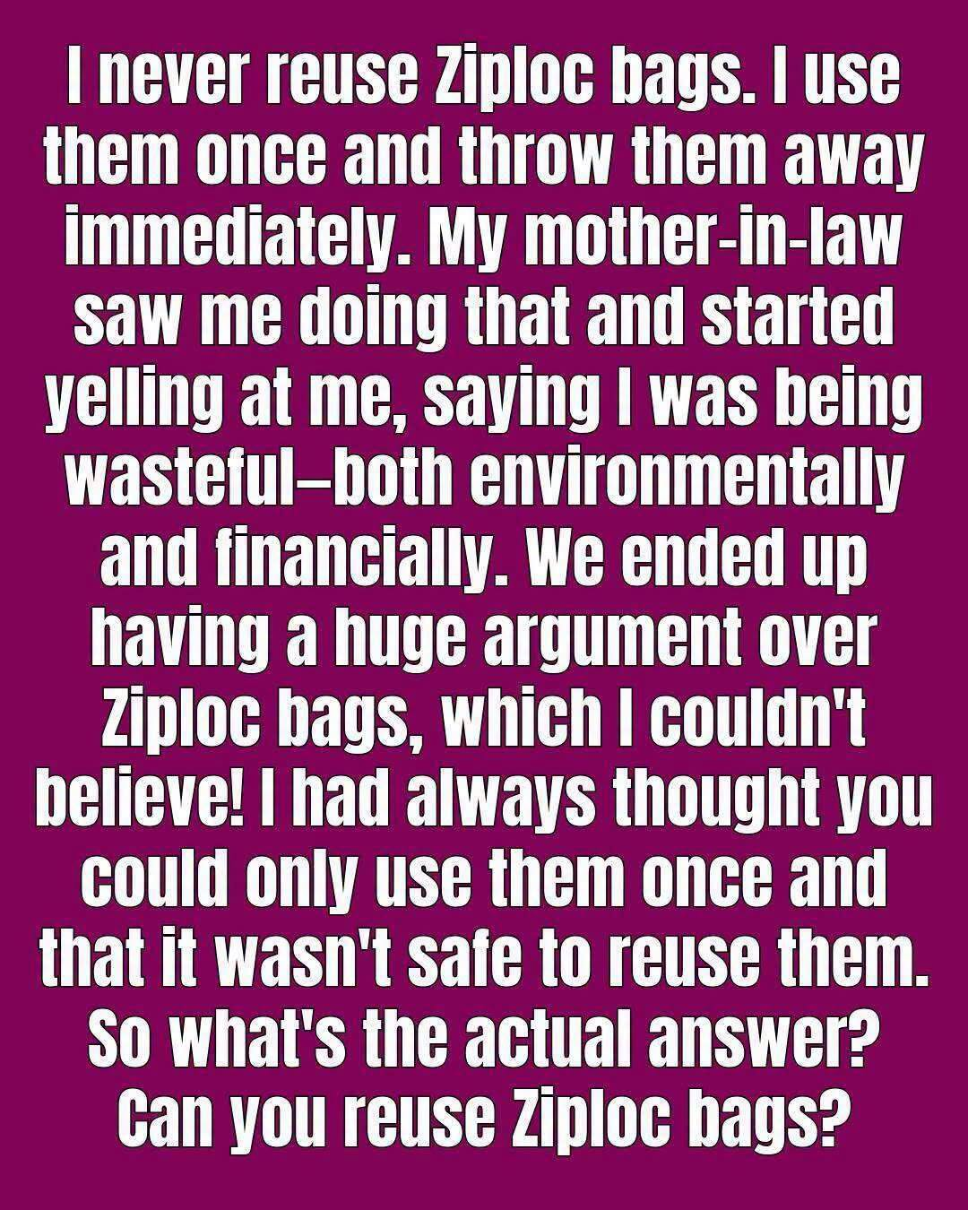 Is It Safe to Wash and Reuse Ziploc Bags?