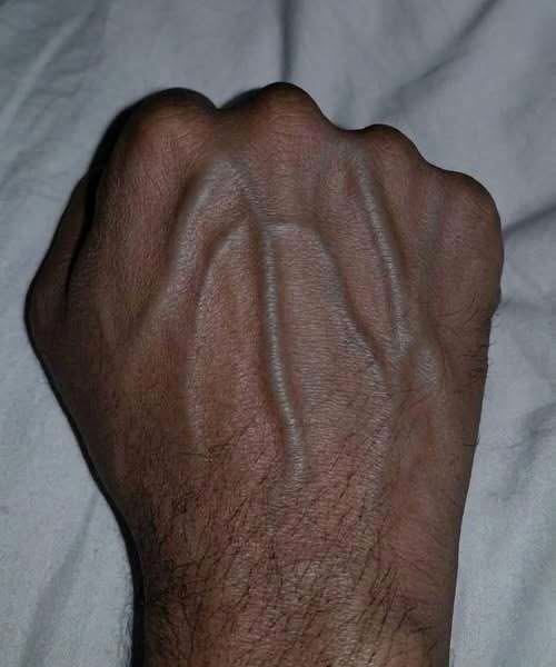 If your veins are visible in your hand, it is a signal