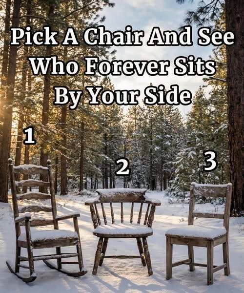 Pick a Chair and See Who Forever Sits by Your Side