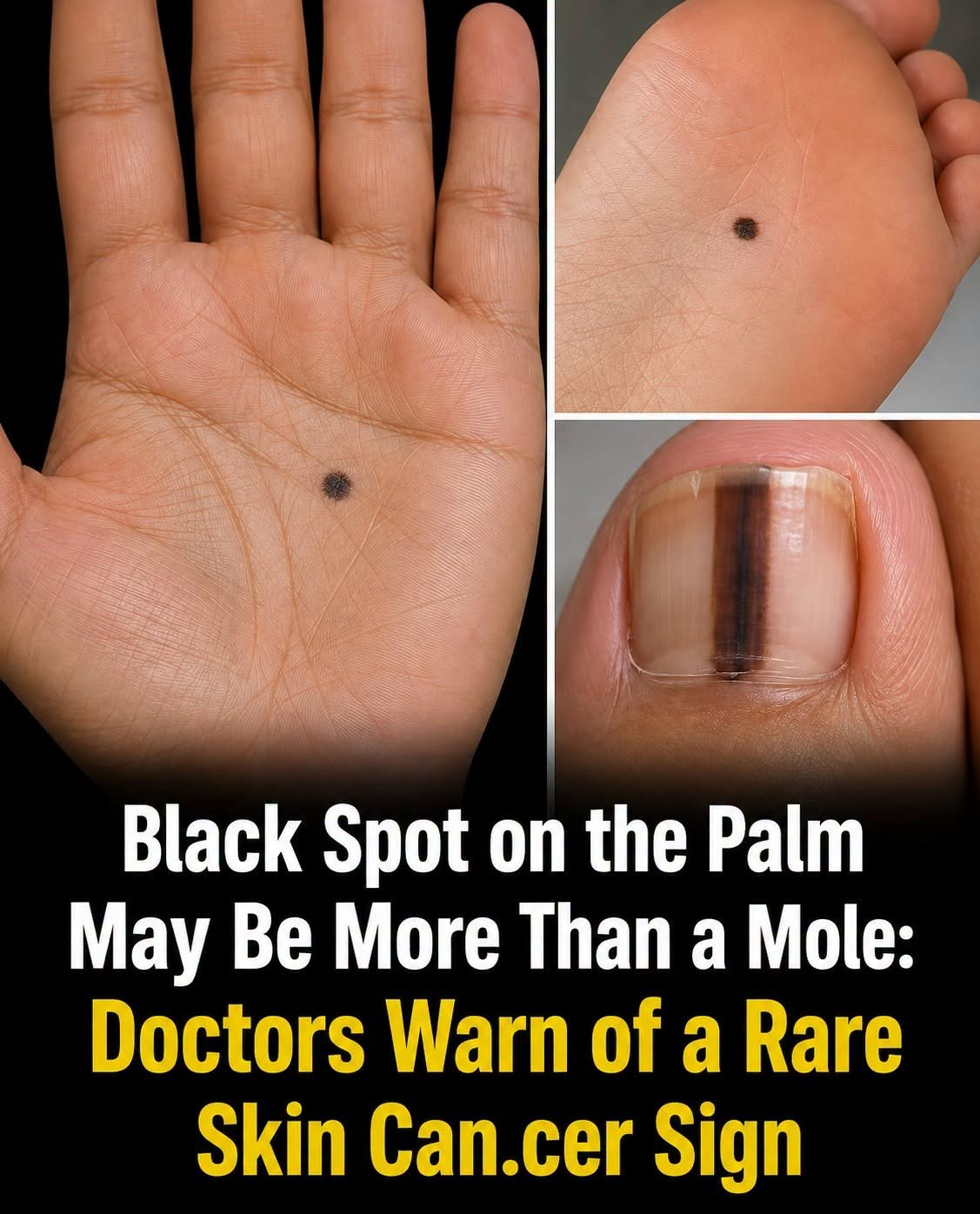 Black Spot on the Palm May Be More Than a Mole: Doctors Warn of a Rare Skin Can.cer Sign