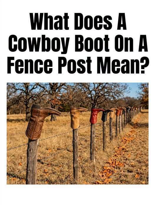 The Meaning Behind A Boot On A Fence Post