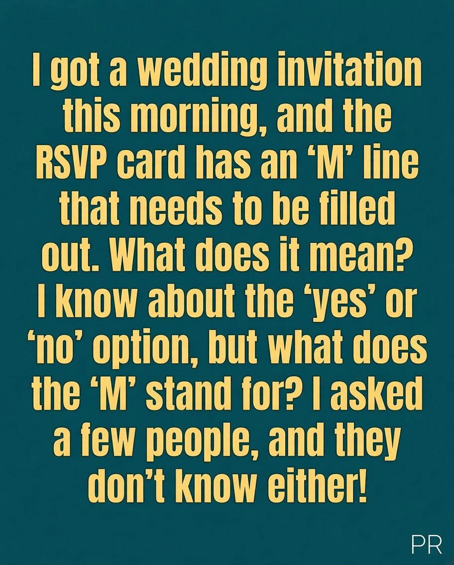 What Does the “M” on an RSVP Card Actually Mean?