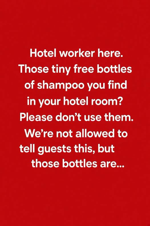 Think Twice Before Using Those Tiny Shampoo Bottles