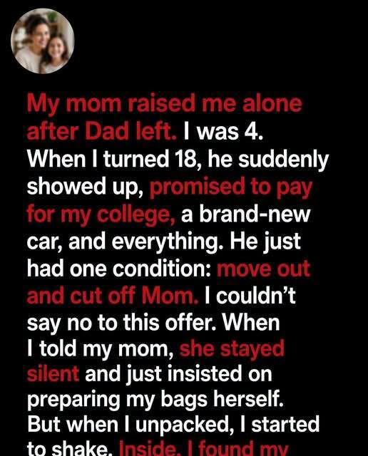 I Chose My Rich Father Over My Struggling Mom—Then I Found What She Had Hidden in My Bag
