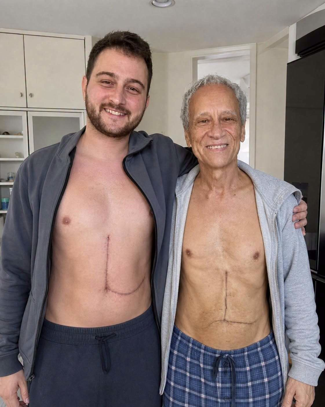 Son who donated part of h