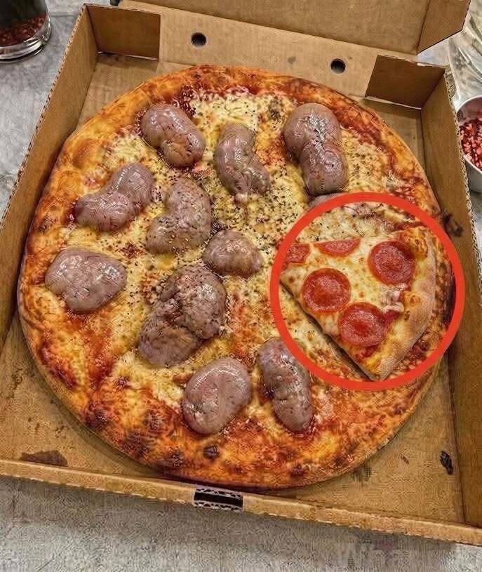 I ordered a pizza in the evening. The d