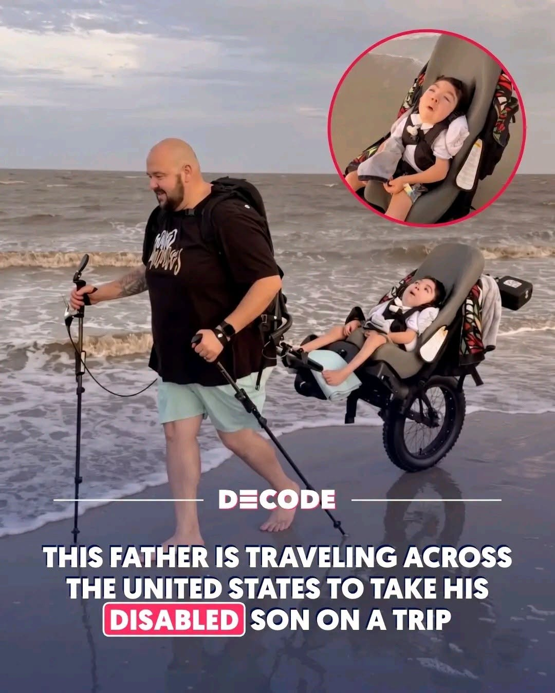 His son lives with an extremely rare genetic disorder and requires constant medical care… so this father decided to take him on a trip to the United States.