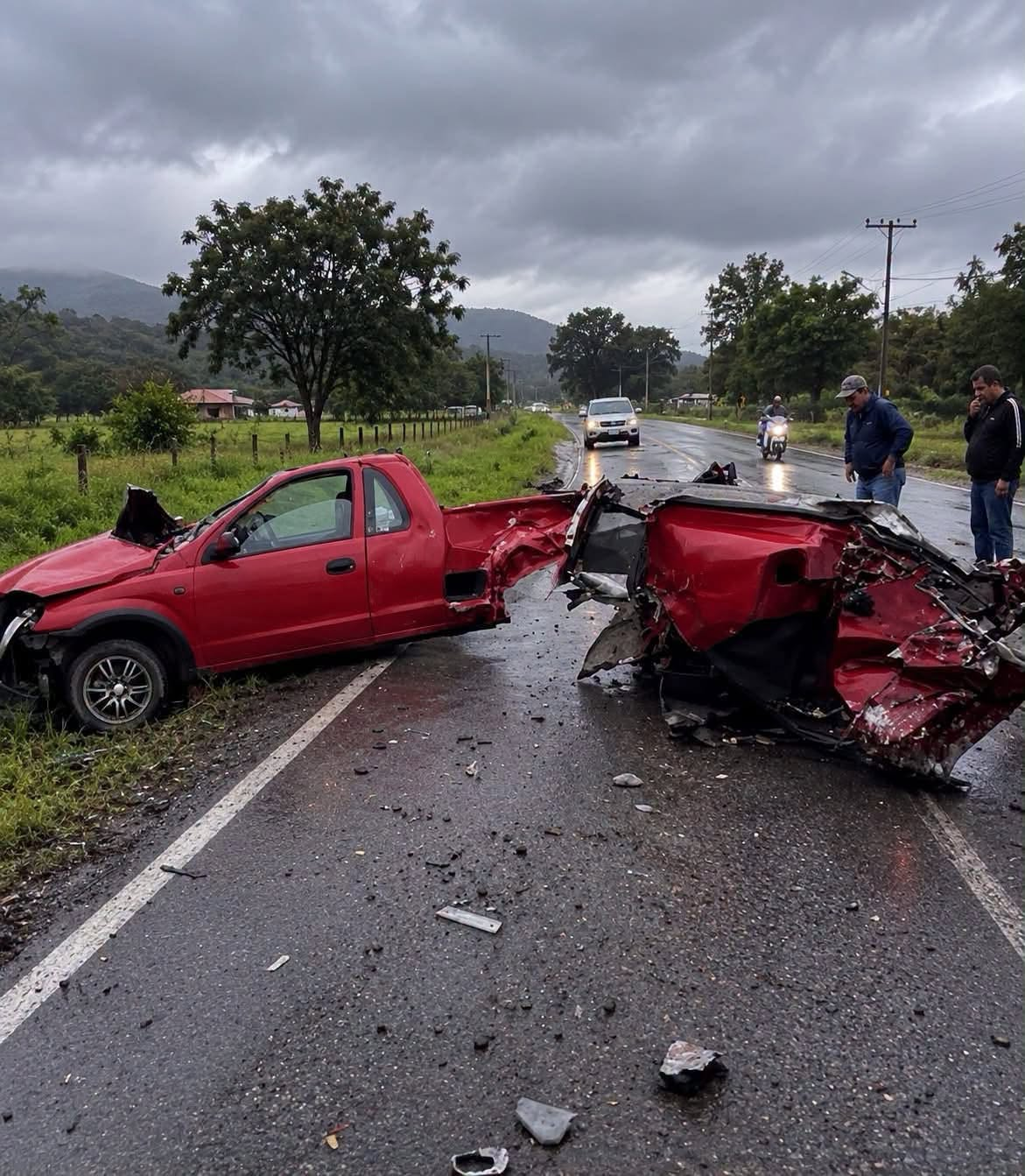 A major accident happened just minutes ago on the Sa…