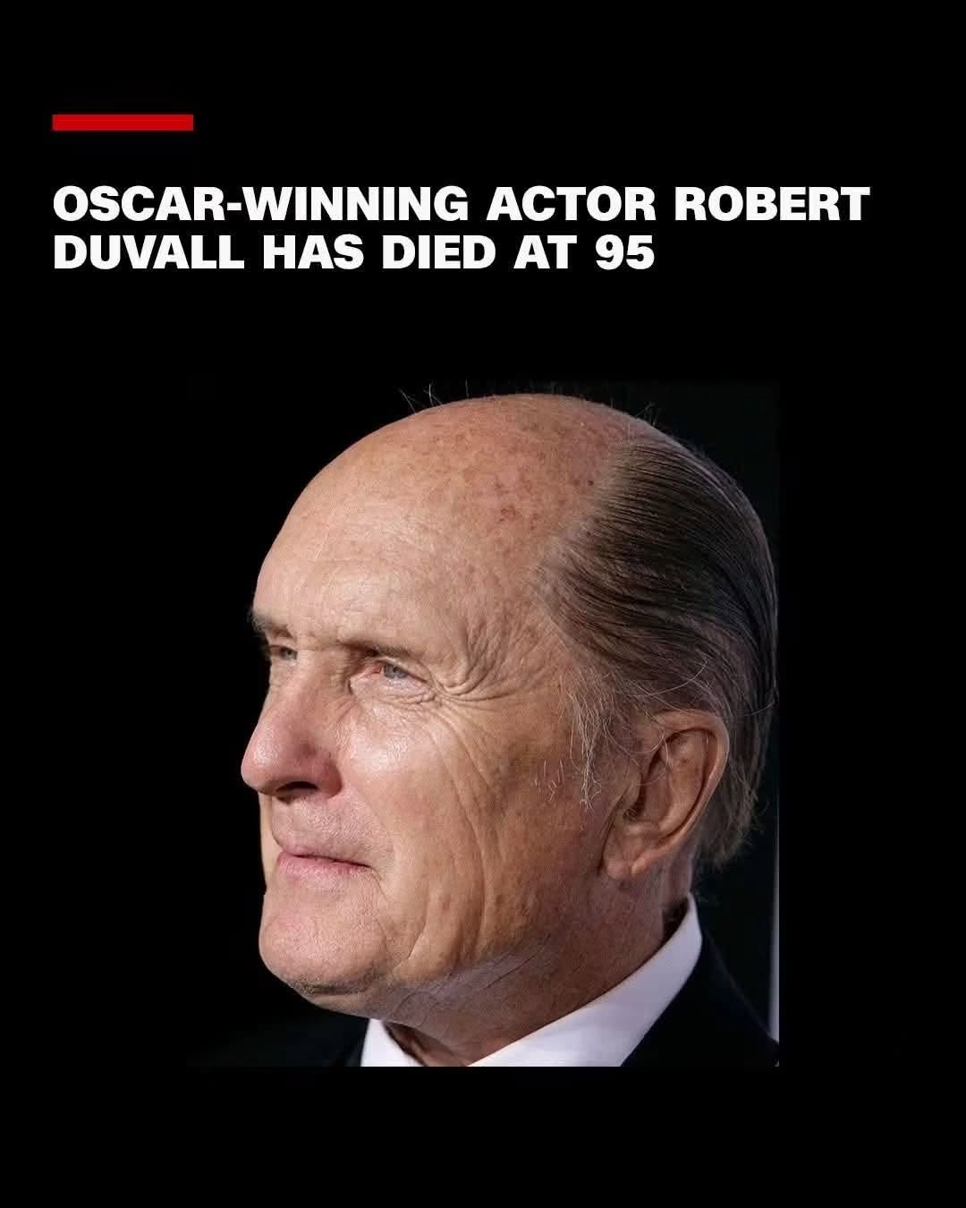 Oscar-winning actor Robert Duvall, best known for roles in “The Godfather” and “Apocalypse Now,” has died at 95.