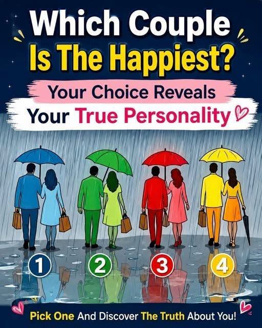 Which Couple Is the Happiest? Your Choice Reveals Your True Personality