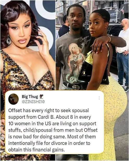 Netizens think it’s normal for Offset to ask her for Spousal support because